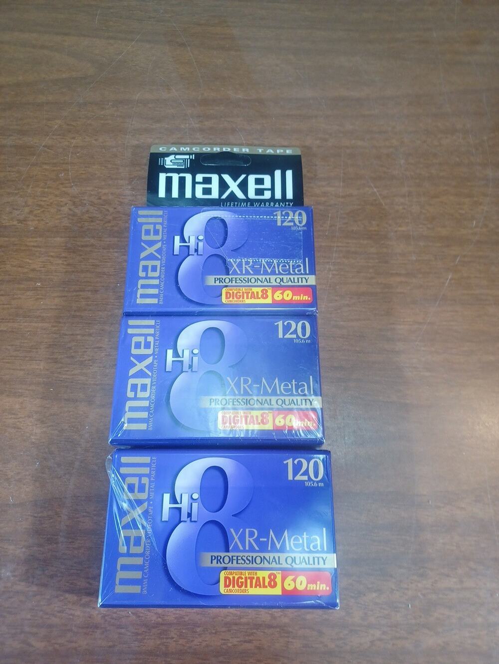 Maxell P6-120 XRM Hi 8 120 min Video Cassette Lot Of 3